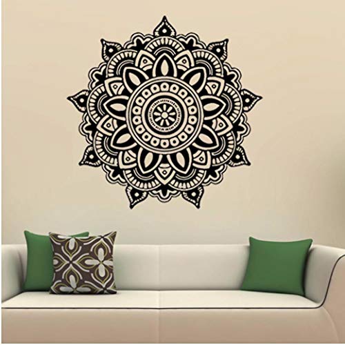 Zonster Negro Mandala Dormitorio Indio Tatuajes de Pared Etiquetas engomadas del Arte casero Mural de Vinilo Familia Hermosa decoración del hogar Pegatinas de Pared