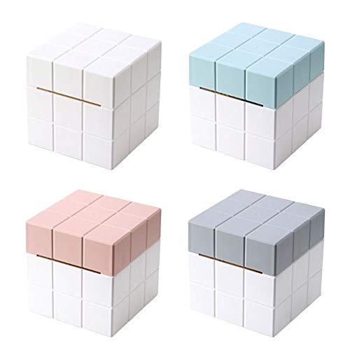 Zoo-yil Lqp-ZJH Cubo Mágico Papel de Seda de Escritorio Cuadro Titular dispensador de servilletas de Almacenamiento Organizador (Color : Pink)