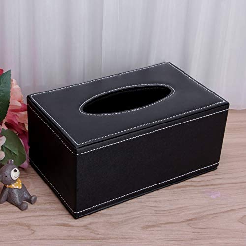 Zoo-yil Lqp-ZJH PU de Cuero del Tejido Caja dispensadora servilletas Organizador Caso Titular de la Toalla de Papel