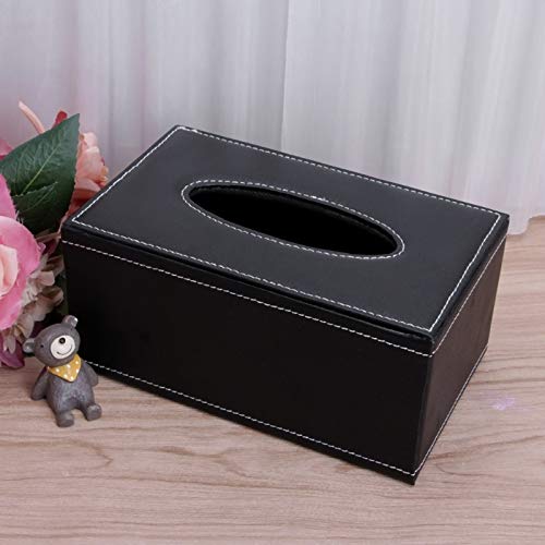 Zoo-yil Lqp-ZJH PU de Cuero del Tejido Caja dispensadora servilletas Organizador Caso Titular de la Toalla de Papel