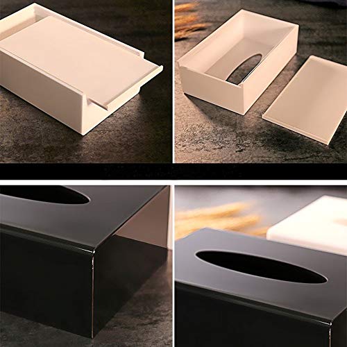 Zoo-yil Lqp-ZJH Tejido acrílico Caja, Tejido Titular, dispensador de Papel for el hogar, la Oficina y KTV (Color : White)
