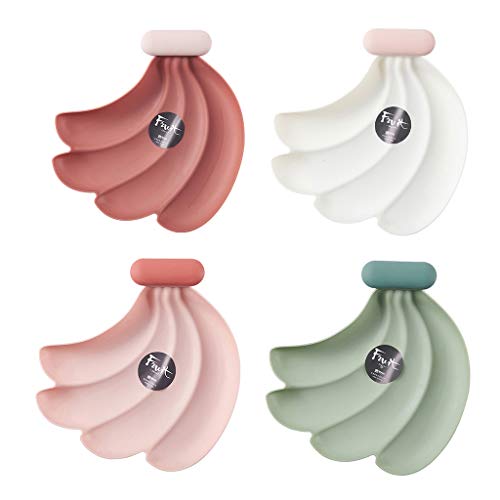 ZOOMY Platos de Aperitivos creativos con Forma de plátano Nueces Compartimento de Frutas Tazón Caja de Dulces - Blanco