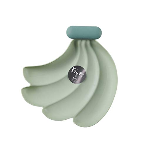 ZOOMY Platos de Aperitivos creativos con Forma de plátano Nueces Compartimento de Frutas Tazón Caja de Dulces - Blanco