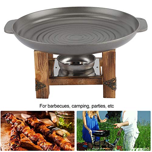 Zouminyy Antiadherente Parrilla Plato Barbacoa Brochetas Chafing Dish Utensilios de cocina Buffet Party Pan