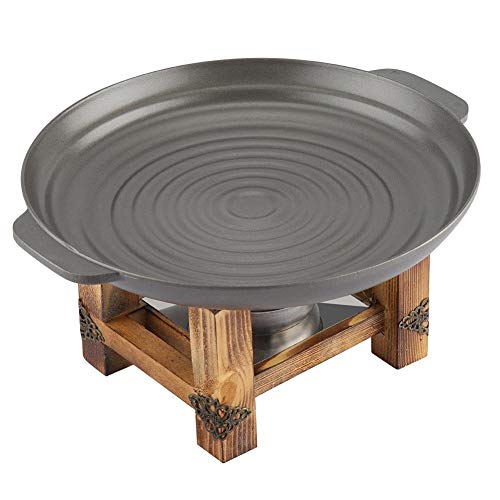 Zouminyy Antiadherente Parrilla Plato Barbacoa Brochetas Chafing Dish Utensilios de cocina Buffet Party Pan