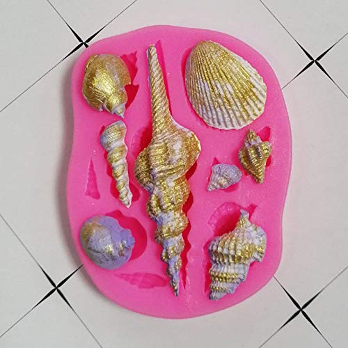 ZPZZPY Molde De Moldes De Concha Marina De Estrella De Mar De La Serie Marina, Herramientas De Decoración De Pasteles, Galletas De Azúcar Y Chocolate, Molde para Pasteles