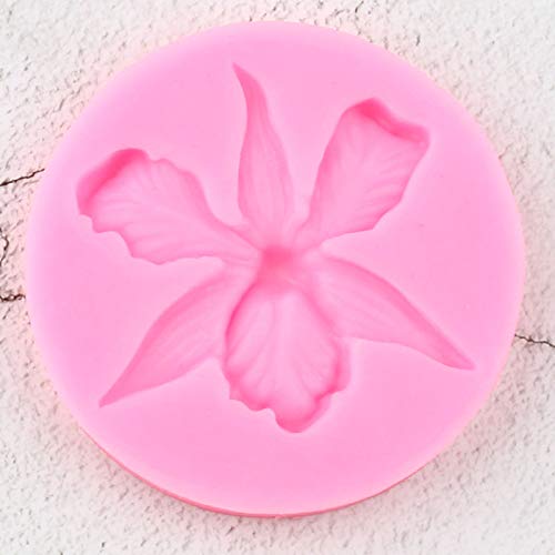 ZPZZPY Molde de Silicona de orquídeas Fabricación de Flores Moldes de Arcilla de polímero de Caramelo DIY Chocolate para Hornear Cupcake Topper Fondant Herramientas de decoración de Pasteles