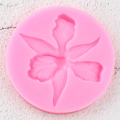 ZPZZPY Molde de Silicona de orquídeas Fabricación de Flores Moldes de Arcilla de polímero de Caramelo DIY Chocolate para Hornear Cupcake Topper Fondant Herramientas de decoración de Pasteles