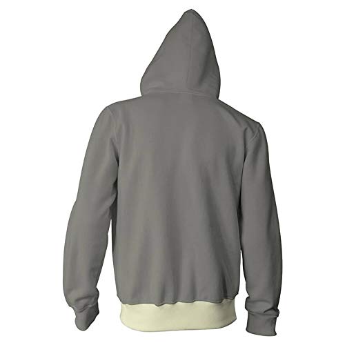 ZRSH Hombre 3D Mi Vecino Totoro impresión Sudadera con Capucha Manga Larga Cremallera Completa Jersey único con Capucha con Bolsillo Grande,3XL