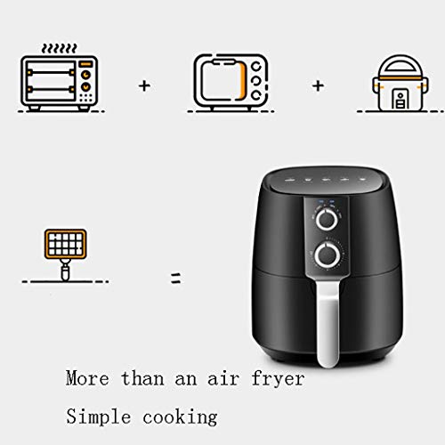 ZSH Aire Fryer, 5L / 1350W rápido Grande del Aire Caliente de freidoras, for/asado/Hornear/Mantener Caliente, Saludable Aceite Gratis y de bajo Grasa for cocinar Antiadherente Adecuado