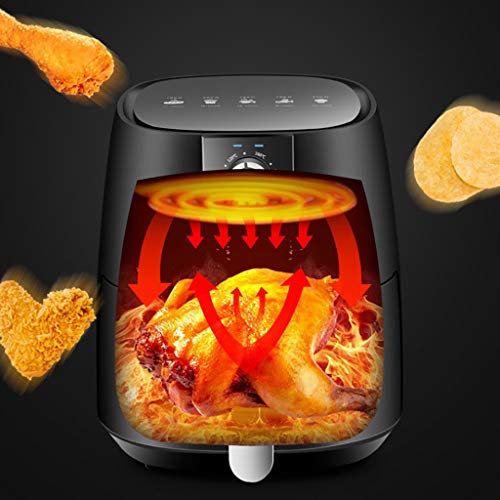 ZSH Aire Fryer, 5L / 1350W rápido Grande del Aire Caliente de freidoras, for/asado/Hornear/Mantener Caliente, Saludable Aceite Gratis y de bajo Grasa for cocinar Antiadherente Adecuado