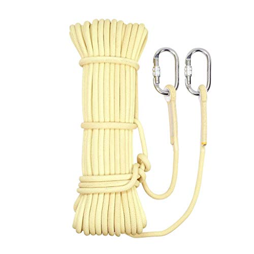ZSM Regla Cuerda de Escalada Cuerda Que acampa/Escalada/Senderismo/M Buceo Opcional Desgaste de tamaño Crema Cuerda de Escalada (Tamaño: 6mm 30m) YMIK