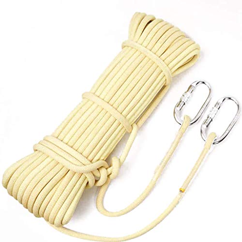 ZSM Regla Cuerda de Escalada Cuerda Que acampa/Escalada/Senderismo/M Buceo Opcional Desgaste de tamaño Crema Cuerda de Escalada (Tamaño: 6mm 30m) YMIK