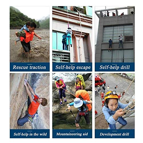 ZSM Top Cuerda Cuerda Fuego Auto Rescate Fuego casero de Emergencia Cuerda Cuerda de Escape Sheng Deng Shan Multiuso Cuerda Diámetro Proyecto Cuerda de Escalada 12MM YMIK (Size : 20M(65.5FT))