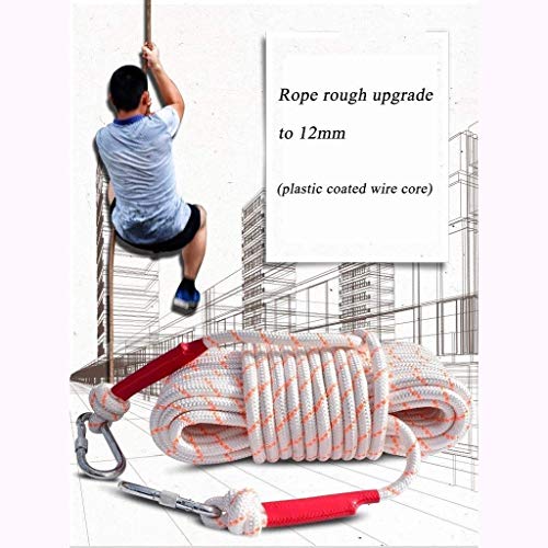 ZSM Top Cuerda Cuerda Fuego Auto Rescate Fuego casero de Emergencia Cuerda Cuerda de Escape Sheng Deng Shan Multiuso Cuerda Diámetro Proyecto Cuerda de Escalada 12MM YMIK (Size : 20M(65.5FT))