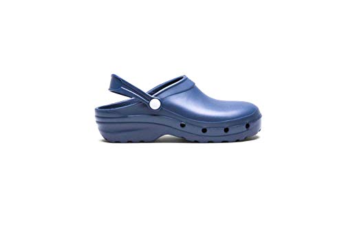 Zuecos Sanitarios Unisex Oneflex Mod. Adel - Antideslizantes SRC+Antiestáticos- Marino- Talla 39