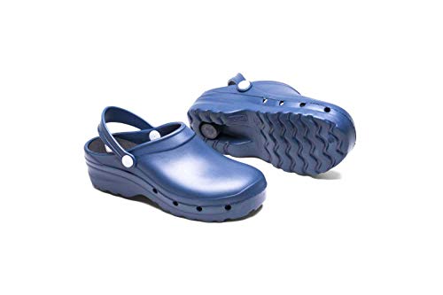Zuecos Sanitarios Unisex Oneflex Mod. Adel - Antideslizantes SRC+Antiestáticos- Marino- Talla 39