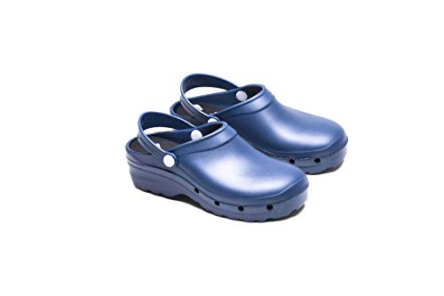 Zuecos Sanitarios Unisex Oneflex Mod. Adel - Antideslizantes SRC+Antiestáticos- Marino- Talla 39