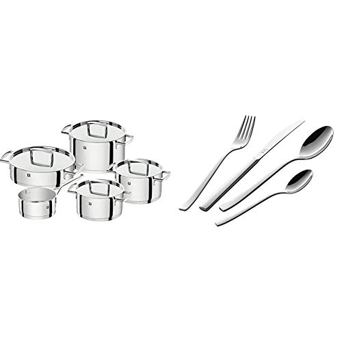Zwilling - Batería de Cocina, Acero Inoxidable, Gris Brillante + Bela - Set de Cubiertos de Mesa, 42 Piezas, Acero Inoxidable, 35 x 25 x 10 cm