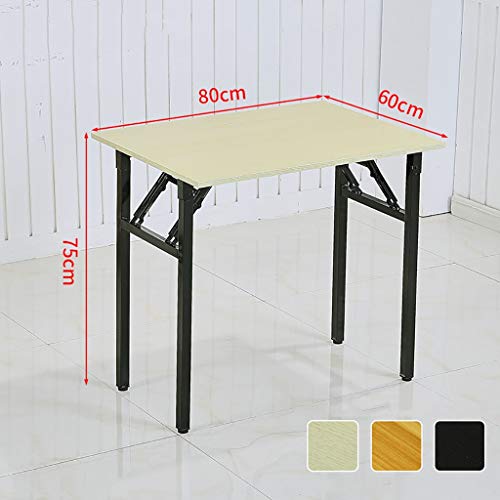 ZWJLIZI Mesa plegable, multifunción: como mesa para conferencias o formación en la oficina o como mesa de escritorio o de ordenador en casa, 3 colores, A, 80X60X75CM
