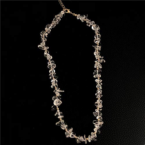 ZWP Cadena De Clavícula De Cristal De Piedra Triturada En La Clavícula Collar De Piedra Lunar Corto Cosido Irregularmente