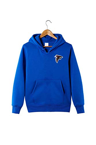 ZXTXGG Hombres 3D Atlanta Falcons NFL Patrón Uniforme Patrón Sudaderas Impresión Digital Amantes Sudaderas con Capucha(XL,Azul)