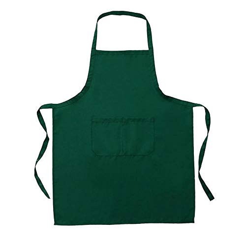 ZXXFR 1Pc Catering Delantal Liso con Bolsillos Carnicero Craft Bicarbonato De Chefs De Cocina Accesorios De Cocina Delantales Anti-Fouling Barbacoa #BF,Verde