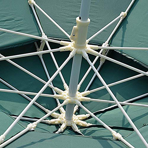 ZXYY 8 pies / 250 cm jardín Redondo Patio al Aire Libre Playa Ventosa sombrilla Cubierta de toldo Resistente a la decoloración a Prueba de Agua Poste de Hierro