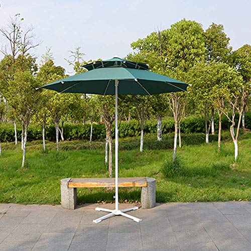 ZXYY 8 pies / 250 cm jardín Redondo Patio al Aire Libre Playa Ventosa sombrilla Cubierta de toldo Resistente a la decoloración a Prueba de Agua Poste de Hierro