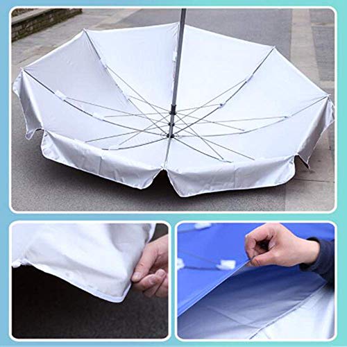 ZXYY Sombrilla Market de 240 cm protección Solar Varillas de Acero al Carbono para jardín balcón Piscina con Bolsa de Transporte