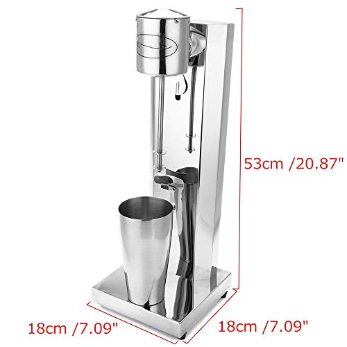 zxz Batidora, batidora de Acero Inoxidable, batidora de té con Leche, Material de Grado alimenticio, Velocidad de Dos Engranajes, Capacidad de 800 ml, Motor de Cobre, para café casero 220 V