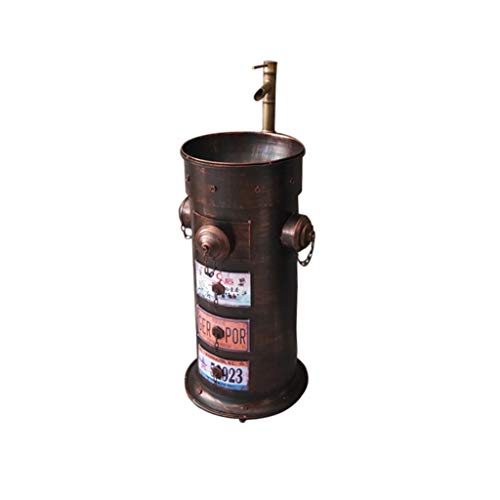 ZYACHI Lavabo con Grifo, boca de incendio Estilo industrial retro Metal Arte de hierro Lavabo de pie (Color : Red copper)