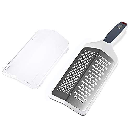 Zyliss ZG E900032 ze900032 rallador Doble (Grueso y Fino), Acero Inoxidable, Color Blanco, 30 x 9 x 3 cm, Metal, Bianco, 30 x 9 x 3 cm