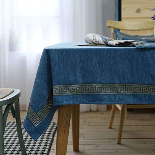 ZYT Antifouling y Resistente a la abrasiónMantel/Mantel/Mantel Mueble TV Mueble Puerta Tela Mueble Azul 90 * 130cm