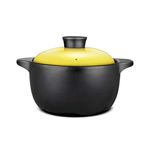 ZYX KFXL cazuela de Barro Cazuela, Olla De Sopa De Alta Temperatura, Microondas Pequeña Cazuela De Cerámica, Olla De Sopa De Gas De Hogar Abierto cazuela Hierro Fundido (Color : A, Size : 1.6L)
