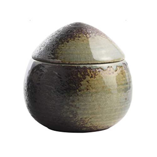 ZZFF Mini Casserole con Tapa,Cerámica De Gres,Personal Cerámica Vapor Olla para Guisar,Vintage Sopa Cuenco De Fideos para Cocina Egg Custard Sopa De Nutrición B 10x10cm(4x4inch)