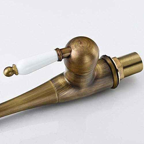 zzjwzde Giratorio Grifos Lavabos Altos Plata Antiguo Bronce Monomando Mezclador Grifo De Agua Caliente y Fría Rotación De 360 °Cocina Baño Estándar 3/8 Puerto De Manguera Universal,6 Colores