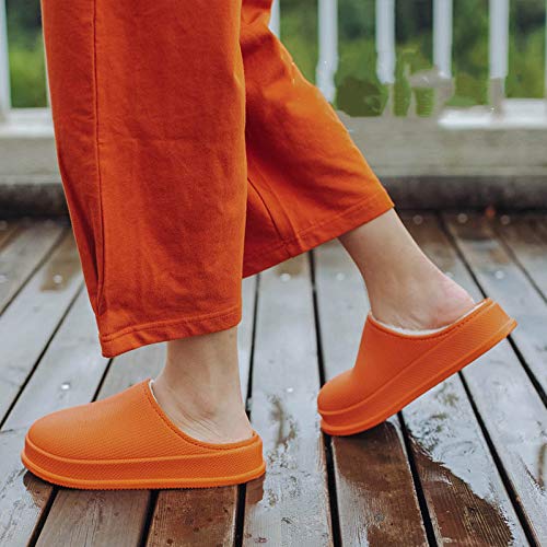 ZZSNT Pantuflas de Espuma viscoelástica Unisex, Superficie Impermeable, cómodo Forro Polar de Felpa, Suela de Goma Antideslizante, Zapatos de casa para Interiores y Exteriores 39-40 Pink