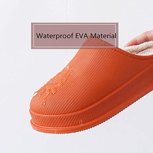 ZZSNT Pantuflas de Espuma viscoelástica Unisex, Superficie Impermeable, cómodo Forro Polar de Felpa, Suela de Goma Antideslizante, Zapatos de casa para Interiores y Exteriores 39-40 Pink