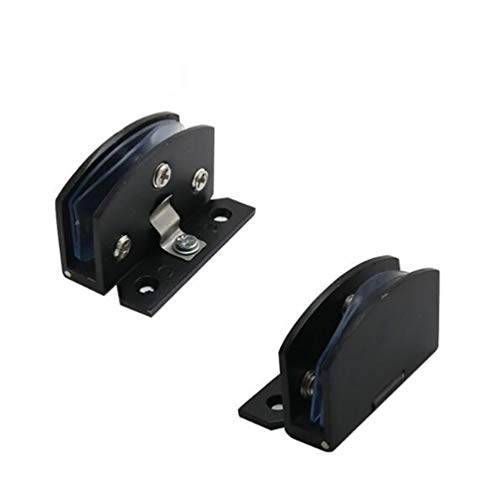 1 par de piezas de repuesto de bisagras para puerta de vidrio, vitrina, vitrina de vino, clip de puerta, adecuado para vidrio de 5-8 mm de espesor