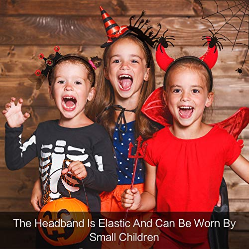 10 Piezas Diadema de Halloween, Cintas de Halloween para la Cabeza para Mujer Niña Accesorio para Pelo Fiesta de Disfraces de Halloween Decoración
