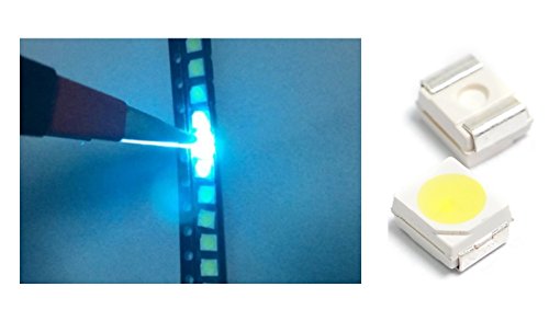 10 x LED SMD 3528 luz azul hielo alta luminosidad 6500 K 0,2 W diodos PLCC frío Ice Blue
