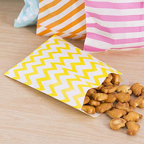 100 Piezas Bolsas de Papel Pequeñas para Dulces, Bolsas de Papel de Regalo, Bolsas de Papel a Prueba de Aceite, para Alimentos, Dulces, Dulces, Chocolates, Galletas, Magdalenas, Etc