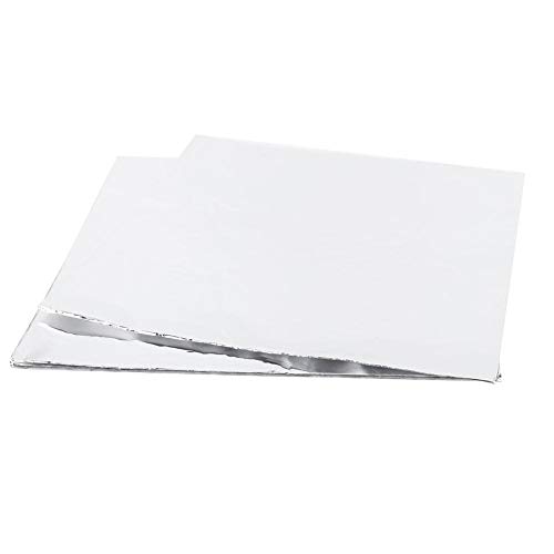 100 piezas de papel de aluminio grueso de papel de aluminio para cocinar al horno de barbacoa, resistencia a altas temperaturas, hacer que los alimentos se calienten uniformemente, 11.8 * 11.8 pulgada