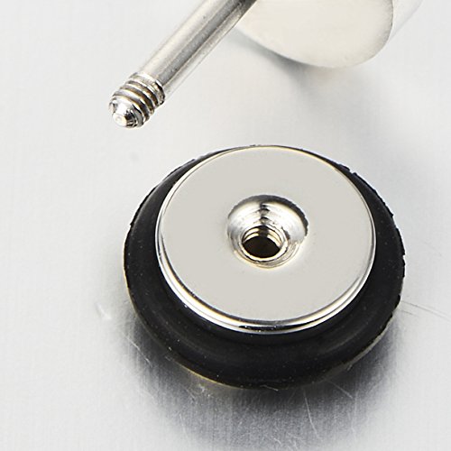 10MM Círculo Pendientes para Hombres Mujer, Acero Inoxidable con Esmalte Negro, Enchufe falso Fake Plug, 2 Piezas