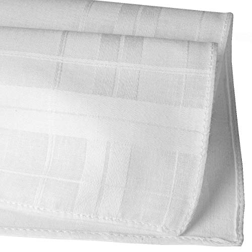 12 pañuelos blancos - Modelo"Camille" - 35 centimetros