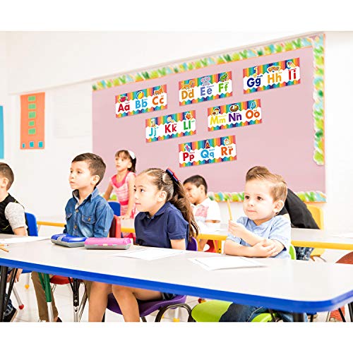 12 Piezas Carteles Educativos Preescolares Cartel de Pared de Aula de Numero Alfabeto Carteles de Decoraciones de Números 0-9 para Guardería Preescolar Casa Colegio Jardín de Infancia