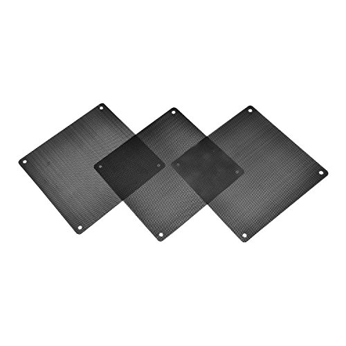 120 mm Filtro de Polvo Filtro de Ventilador de Ordenador Cubierta Antipolvo Negra de PVC Malla de Ordenador 10 Paquetes con 40 Piezas de Tornillos