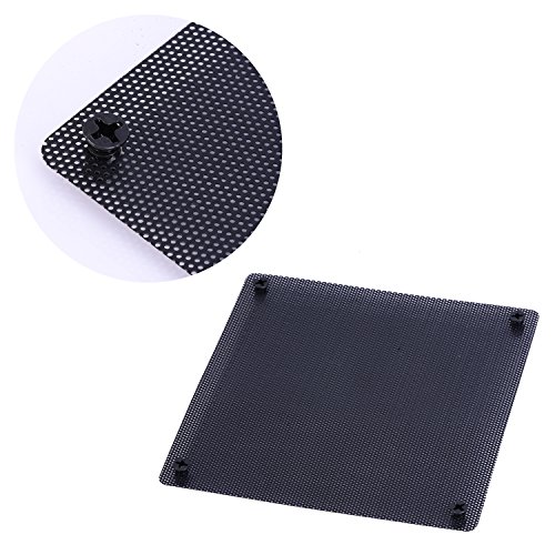 120 mm Filtro de Polvo Filtro de Ventilador de Ordenador Cubierta Antipolvo Negra de PVC Malla de Ordenador 10 Paquetes con 40 Piezas de Tornillos