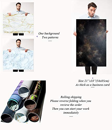 2-en 1 Fondo de madera Textura de madera Telón de fondo de foto Papel impermeable para alimentos, joyas, cosméticos, productos pequeños Disparos 15.7x34.6 pulgadas DP-213